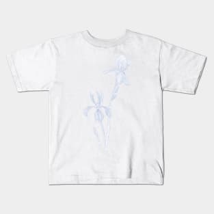 2 elegant irises ink drawing Kids T-Shirt
